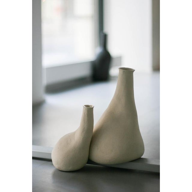 Under the Cabinet I & II Vases in Ceramic by Lillian Tørlen, Set of 2 For Sale - Image 6 of 8