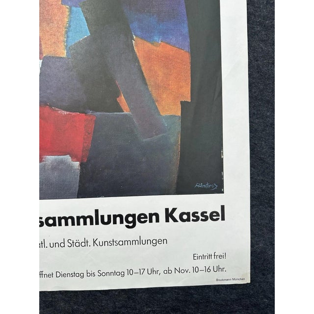 Black Neue Galerie Kassel Exhibition Poster from Fritz Winter, 1977 For Sale - Image 8 of 13