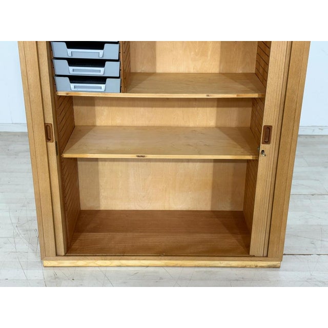 Danish Roller Shutter Cabinet For Sale - Image 9 of 16