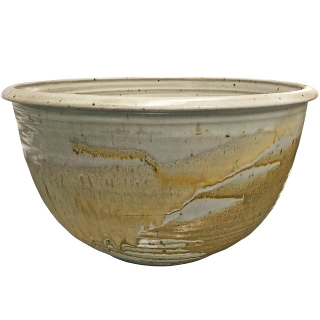 Monumental Mid-20th Century American Studio Pottery Bowl. For Sale