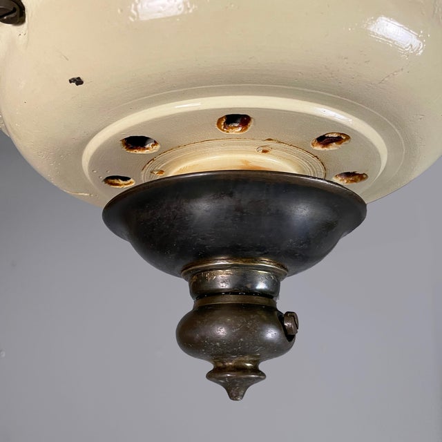 Mid-Century Modern Italian Beige Metal and Wood Marelli Ceiling Fan from Casablanca, 1999 For Sale - Image 4 of 18