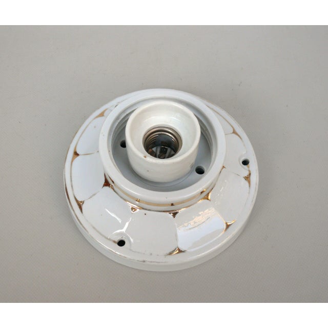 Art Nouveau Style Ceiling Light in Porcelain and Frosted Glass by Brunnquell, 1890s For Sale - Image 10 of 16