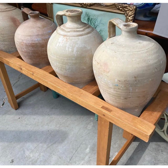 Late 19th Century Mediterranean Olive Jugs With Stand - 5 Piece Set For Sale - Image 11 of 12