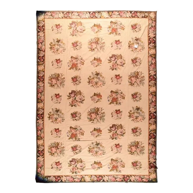 French Aubusson Design Rug 13'0" X 20'6'' For Sale