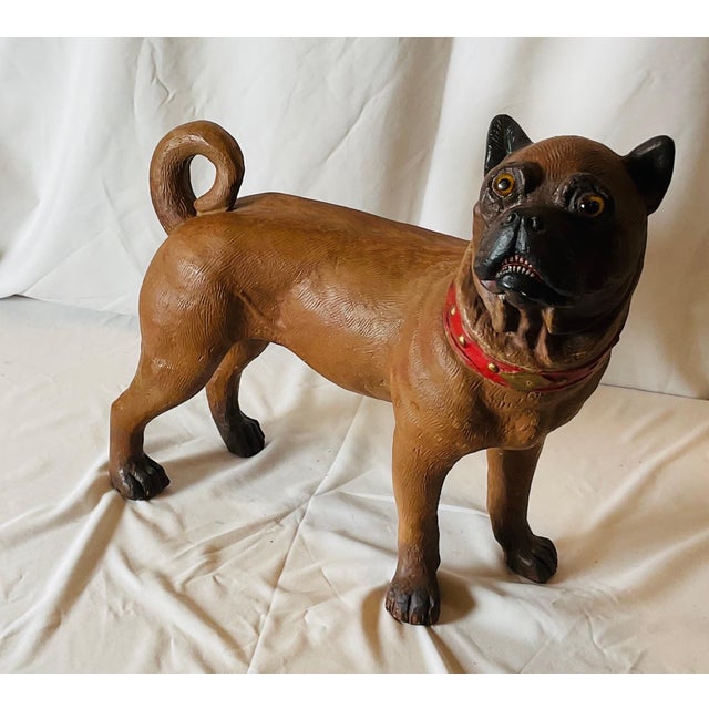 A 19th Century Terra Cotta English Pugdog For Sale - Image 4 of 10