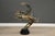 Abstract 1990s Spiral Helix Y Bronze Statue by Mary Louise Snowden For Sale - Image 3 of 9