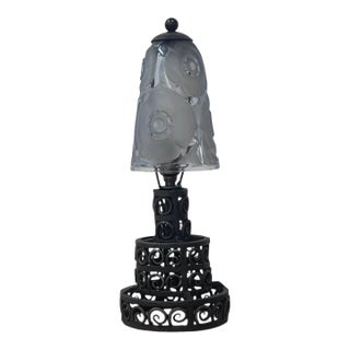Petit 1920s French Art Deco Accent Lamp #2548 For Sale