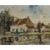 Framed Oil Painting on Canvas by Edmond De Meulenaire (1884–1963) is a charming and atmospheric Belgian landscape...