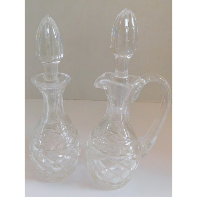 MidCentury Cut Crystal Cruet Set Set of Two Chairish