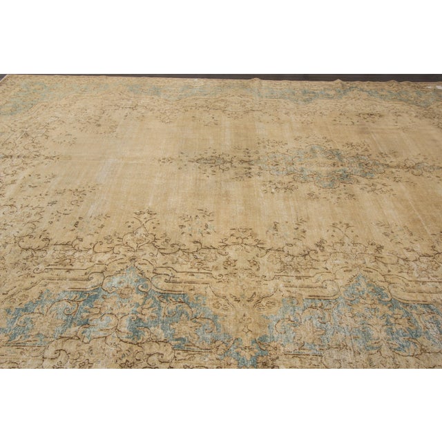 Mid-20th Century Antique Kerman Wool Rug For Sale - Image 4 of 7