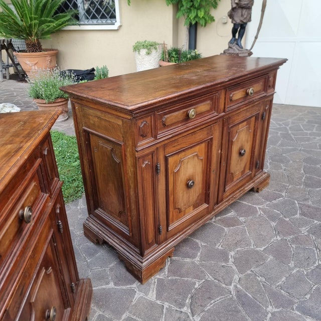 Late 18th Century Bolognese Walnut Credenzas, Set of 2 For Sale - Image 4 of 13