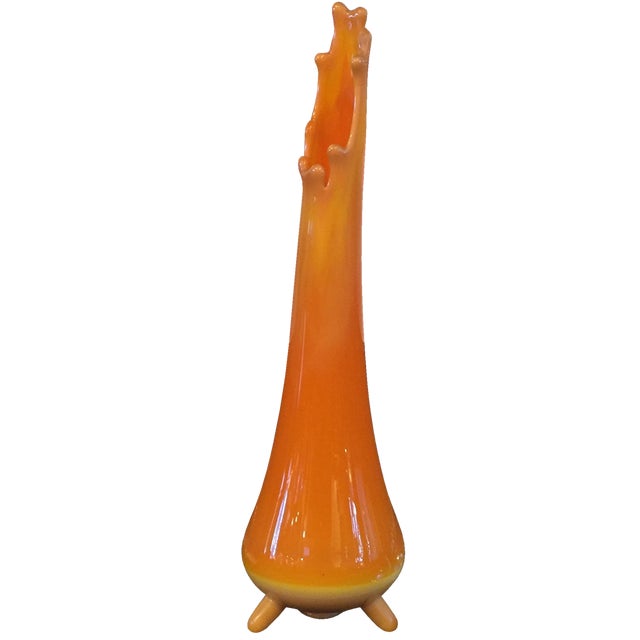 Viking Glass Co. Opaque Orange Vase Chairish