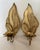 Vintage Late 20th Century Gilt Iron Sheet Candle Sconces With Leaf Design - A Pair For Sale In Atlanta - Image 6 of 6
