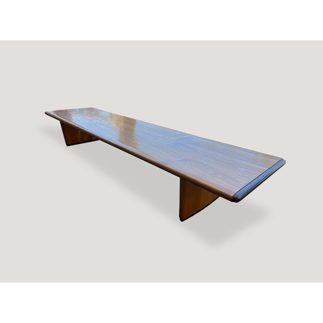 Andrianna Shamaris Midcentury Style Couture Teak Wood Coffee Table For Sale - Image 18 of 18