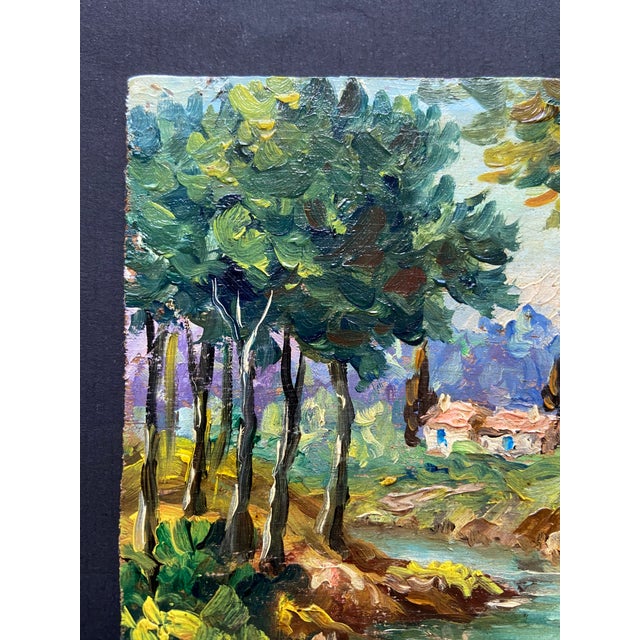 Edmond Flégier, Provence Landscape, 1950s, Oil on Panel For Sale - Image 9 of 10
