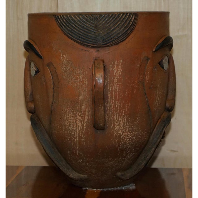 Vintage Mexican Folk Art Terracotta Pots, 1960s, Set of 2 For Sale - Image 13 of 18