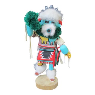 Hopi Native American Early Morning Singer Kachina Doll Statue Signed Sherman For Sale