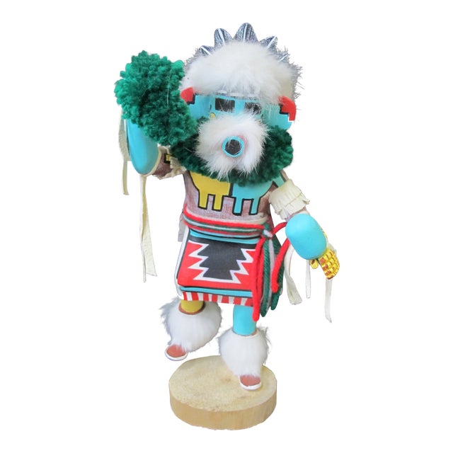 Hopi Native American Early Morning Singer Kachina Doll Statue Signed Sherman For Sale