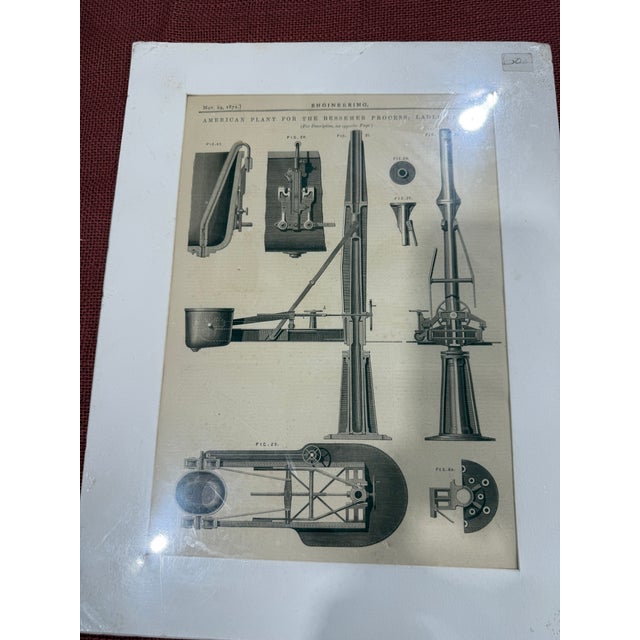 Illustration Original Engineering Reproduction Print Illustration Published 1870 to 1890 For Sale - Image 3 of 6
