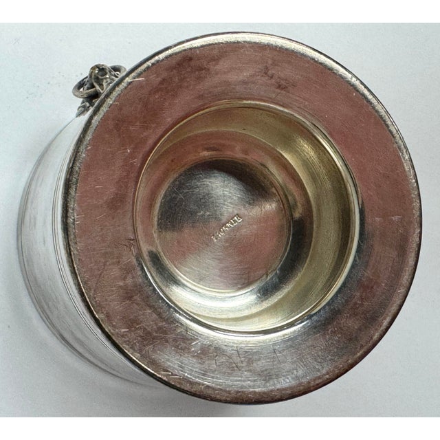 Metal Vintage Petite Silverplate Jardienere With Lion Head Handles For Sale - Image 7 of 7
