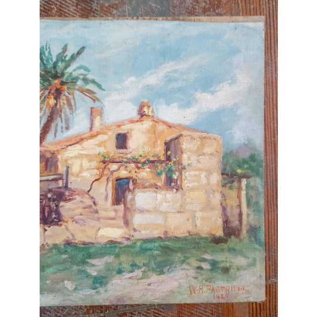 Rustic 20th Century American Impressionist Oil Painting of a House by w.h. Partridge For Sale - Image 3 of 10