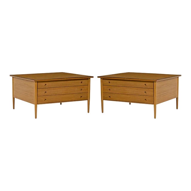 1950s Paul McCobb for Calvin the Irwin Collection 3-Drawer End Tables - a Pair For Sale