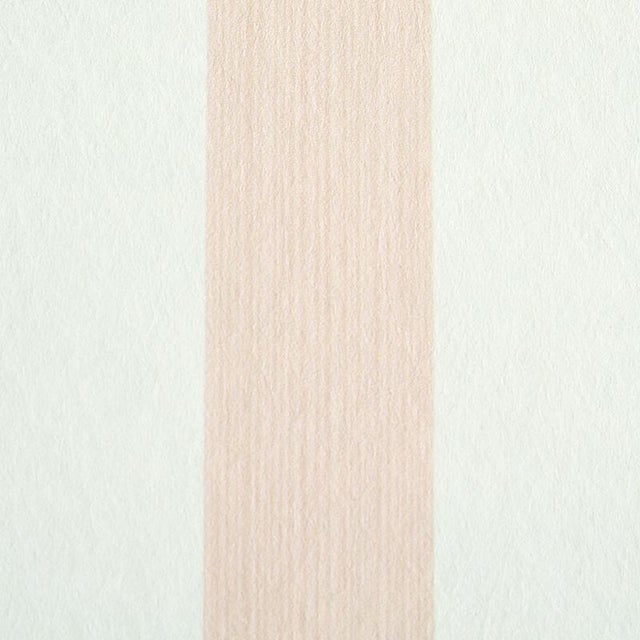 Transitional Schumacher Edwin Stripe Medium Wallpaper in Blush For Sale - Image 3 of 3
