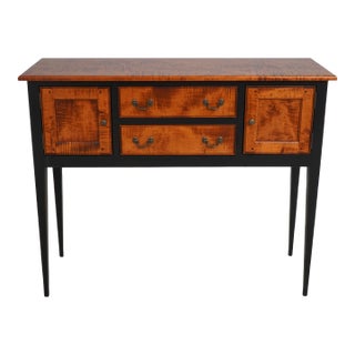 Great Windsor Tiger Maple Sideboard Huntboard For Sale