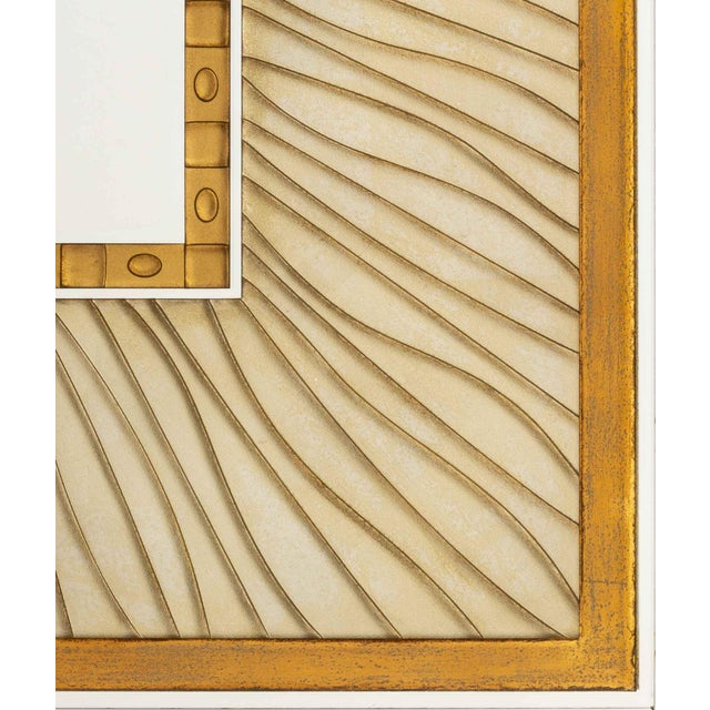 Late 20th Century Postmodern Etched and Gilt Sunburst Motif Wall Mirror For Sale - Image 5 of 8