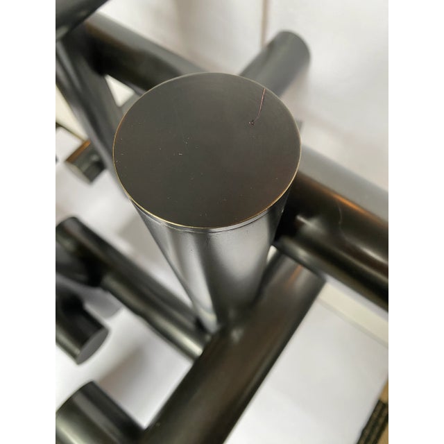 Jonathan Adler Modern Tubular Milano Kinetic Chandelier, Bronze For Sale - Image 10 of 11