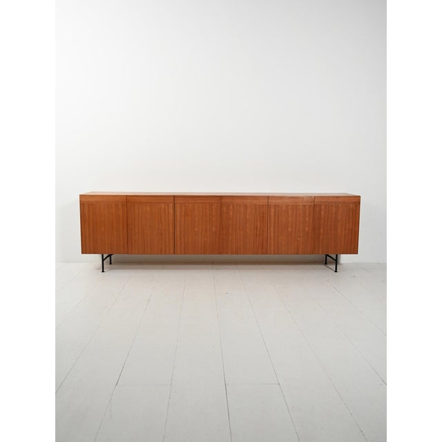 Six-Door Teak Sideboard attributed to Nils Jonsson, 1950s For Sale - Image 11 of 11