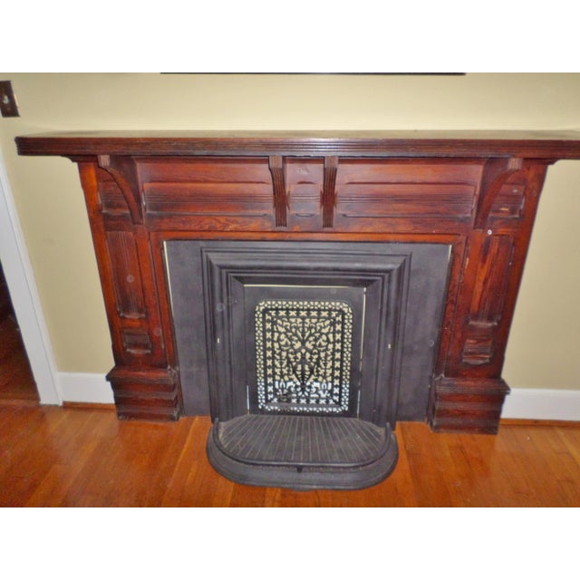 18th Cenury Early American Pine Antique Fireplace Mantel For Sale - Image 11 of 12