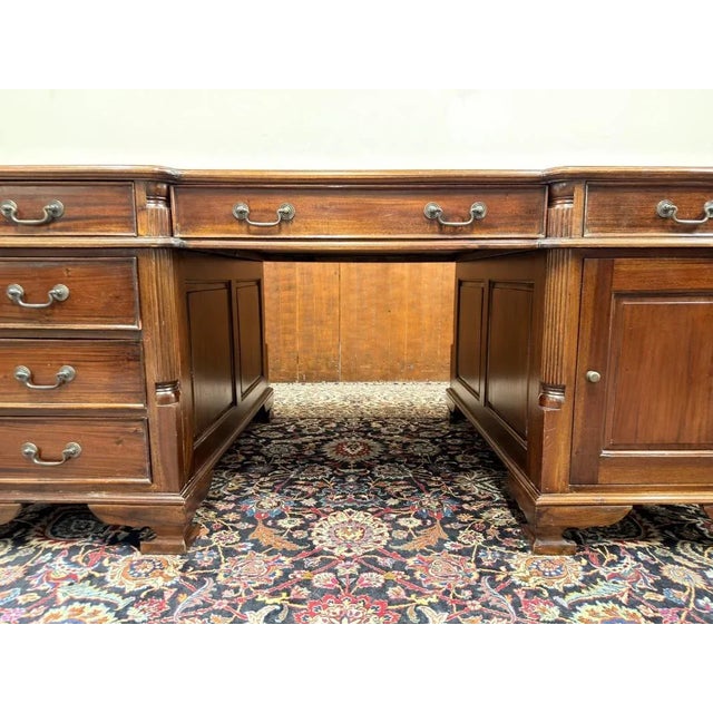 English Chesterfield Desk in Teak For Sale - Image 10 of 18
