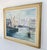 Nautical Original Mid Century Harbor Scene Oil Painting in Original Gilt Wood Frame For Sale - Image 3 of 5