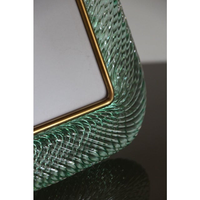 2000 - 2009 Aquamarine Murano Glass Frame, 2000s For Sale - Image 5 of 17