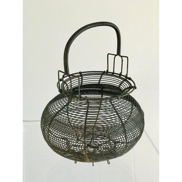 1920’s French Wire Egg Basket For Sale - Image 4 of 13