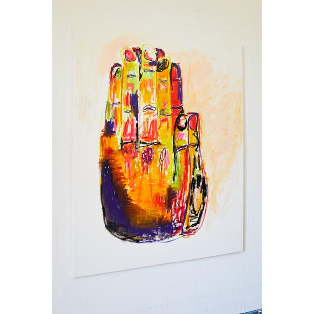 A drawing study of pressed hands. The semi-abstract nature of this piece shows the deep work into abstract research,...