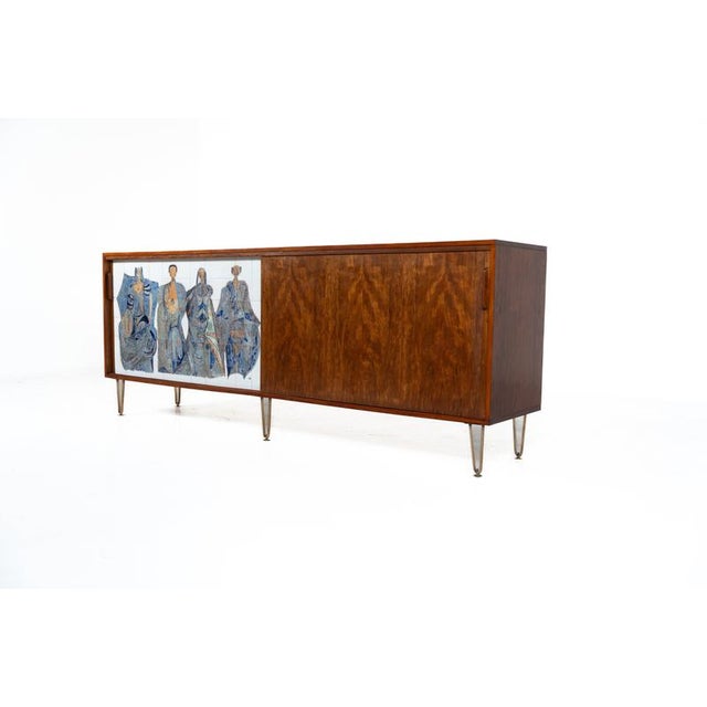 Modern Modernist Wood Sideboard by Alfred Hendrickx for Belform, Belgium, 1958 For Sale - Image 3 of 12