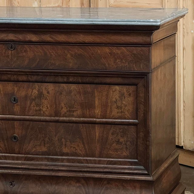 19th Century French Louis Philippe Marble Top Commode ~ Secretary For Sale - Image 9 of 18