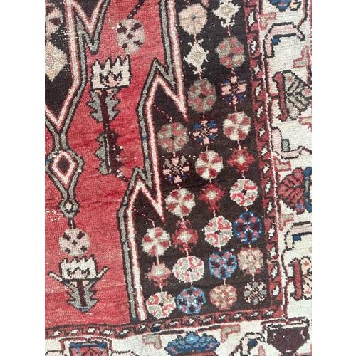 Mid-Century Mazlaghan Rug, 1940s For Sale - Image 12 of 16