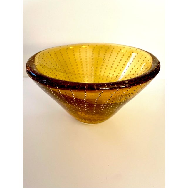 Glass 1950s Bullicante Bowl Style After Carlo Scarpa For Sale - Image 7 of 7