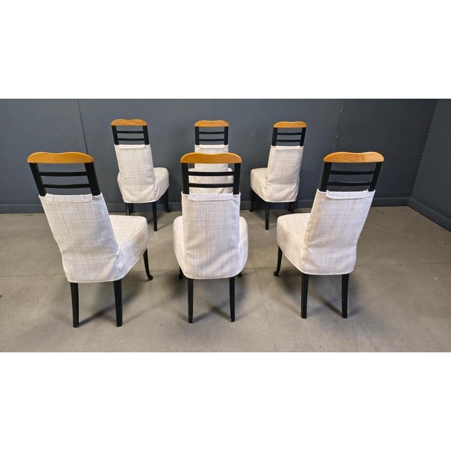 Vintage Dining Chairs attributed to Giorgetti, 1970s, Set of 6 For Sale - Image 9 of 17