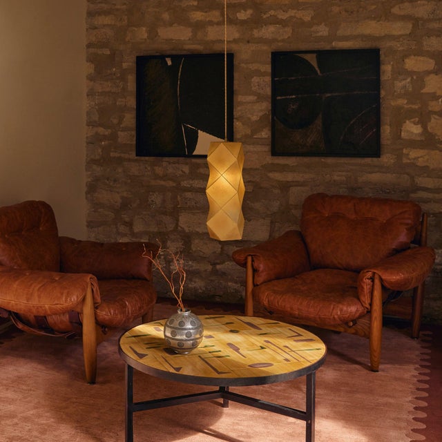 Mid-Century Modern Maurice Perrenoud, L'homme de'calque l'homme, Oil on Board Painting, 1960s For Sale - Image 3 of 9