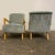 Mid 20th Century Reupholstered Arm Chairs in Teal Velvet For Sale In Cleveland - Image 6 of 8