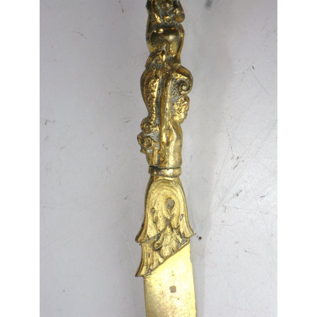 Butter Knife Gilt Bronze Children Antique Victorian For Sale - Image 11 of 16