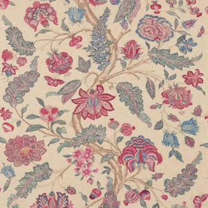 Zoffany Kalamkari Fabric in Indigo/Red