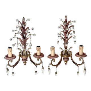 Hollywood Regency Wall Sconces from Maison Baguès, 1960s, Set of 2 For Sale