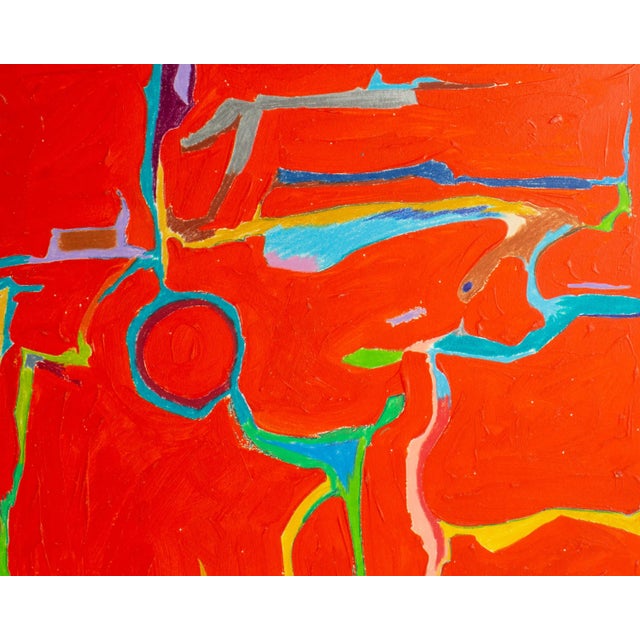 Paper 1981 Abstract Mixed Media Painting by Harry Hilson For Sale - Image 7 of 7