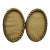 Vintage Mid-Century Hollywood Regency Heavy Gilt Double Oval Rope Frame For Sale