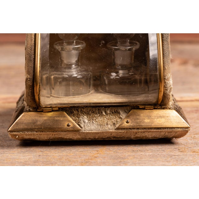 Early 20th Century Peacock Vanity Casket With Cut Glass Perfume Bottles For Sale - Image 12 of 12